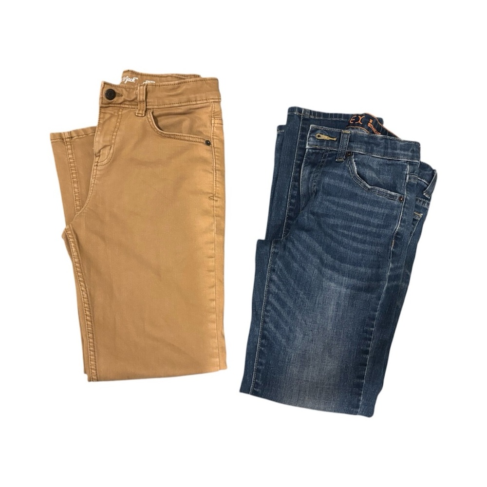 Set of 2 Straight Fit/Stretch Pants Boy’s Size 12